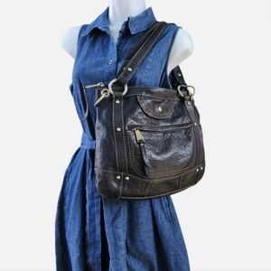 🔥Vintage Fossil Leather Shoulder Bag Purse